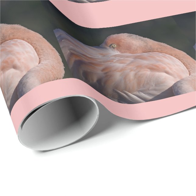 Sleeping Flamingo Wrapping Paper (Roll Corner)