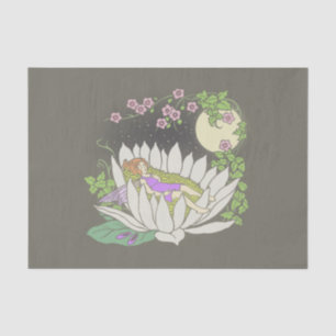 Sleeping Flower Fairy Moonlight Stars Tissue Paper