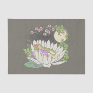 Sleeping Flower Fairy Moonlight Stars Tissue Paper