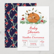 Sleeping Fox Baby Shower