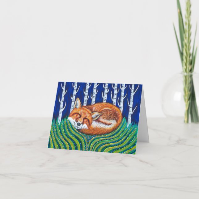 Sleeping Fox Card (Front)