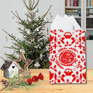 Sleeping Fox Folk Art Gift Bag