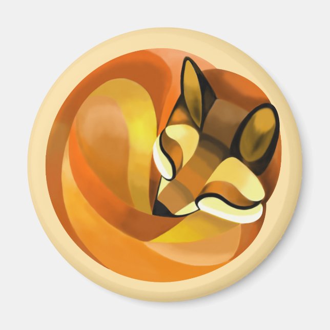 Sleeping fox magnet (Front)
