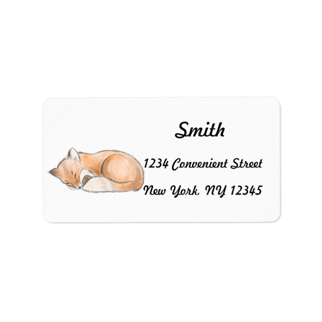 Sleeping Fox Return Address Label (Front)