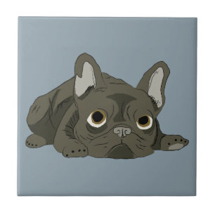 Sleeping French Bulldog Tile