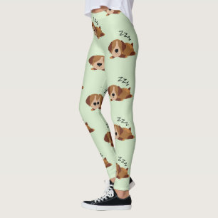 Sleeping German Shorthaired Pointer Dog Lover ZZZ Leggings