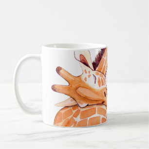 Sleeping Giraffe: Gentle Watercolor Coffee Mug