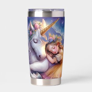 Sleeping Girl Unicorn Dreamscape Insulated Tumbler