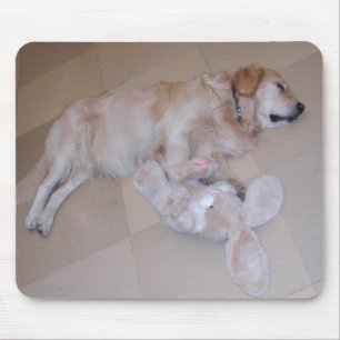 Sleeping Golden Retriever Mouse Mat