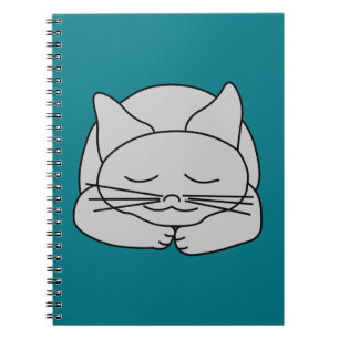Sleeping Grey Cat Notebook