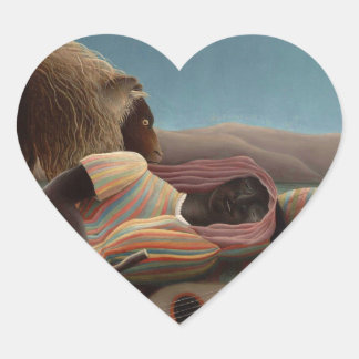 Sleeping Gypsy Heart Sticker
