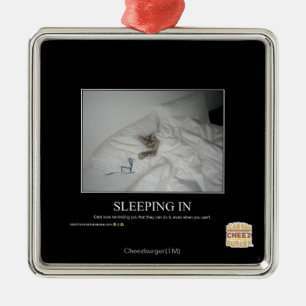 Sleeping In Metal Tree Decoration