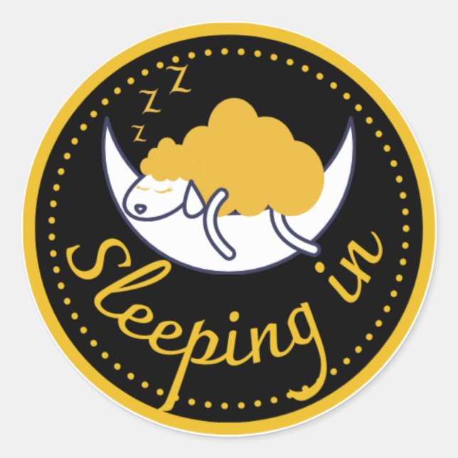 Sleeping in Sleep Tracker Journal Sticker sheet (Front)