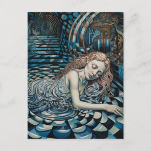 Sleeping in the Art Museum Postcard