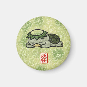 Sleeping Kappa Magnet Cute Japanese Yokai Fridge