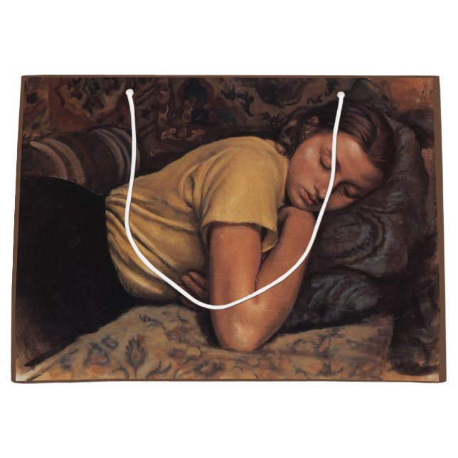 Sleeping Katya (by Serebriakova) Large Gift Bag (Front)