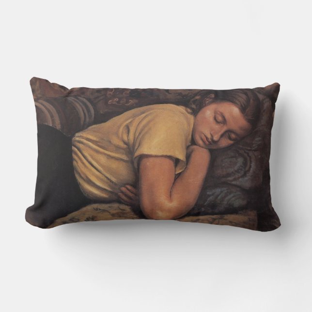 Sleeping Katya (by Serebriakova) Lumbar Cushion (Front)