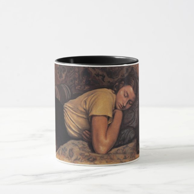 Sleeping Katya (by Serebriakova) Mug (Center)