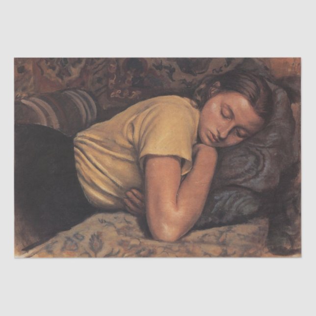 Sleeping Katya (by Serebriakova) Tissue Paper (Front)