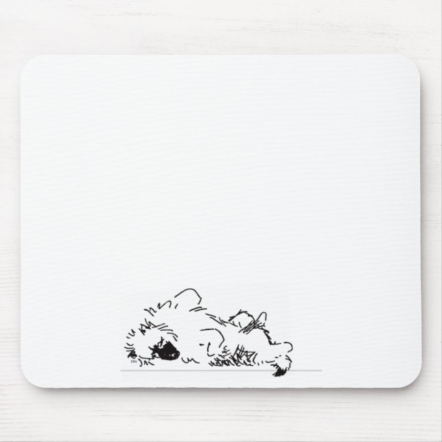 sleeping keeshond mouse mat (Front)