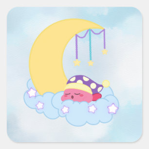 Sleeping Kirby Sticker (Square)