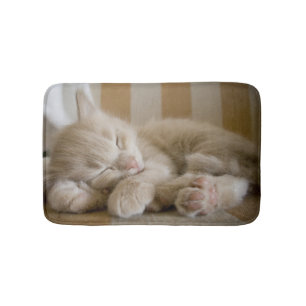 Sleeping Kitten Bath Mat