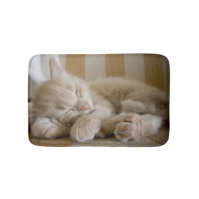Sleeping Kitten Bath Mat (Front)