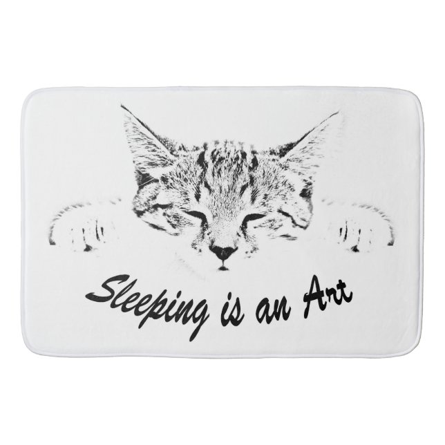 Sleeping kitten bath mat (Front)