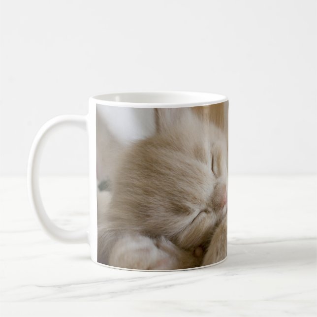 Sleeping Kitten Coffee Mug (Left)