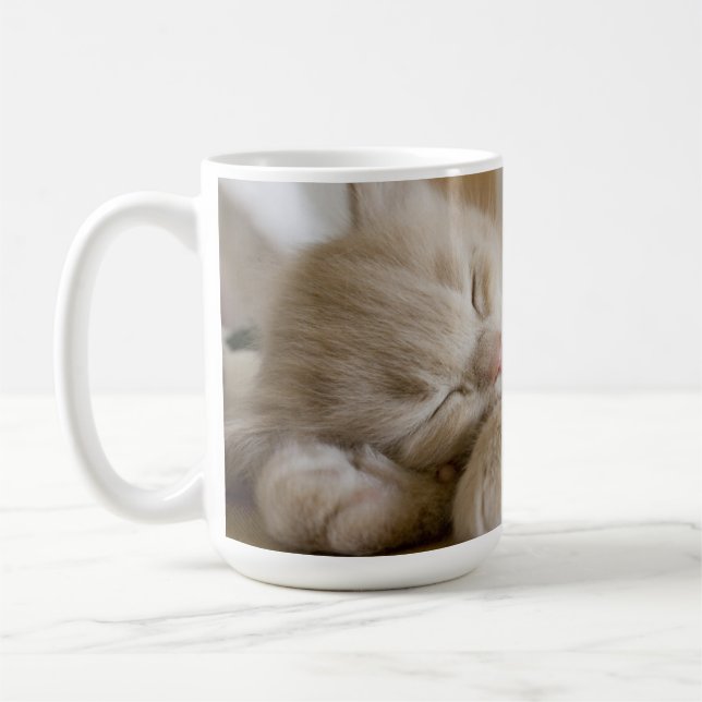 Sleeping Kitten Coffee Mug (Left)