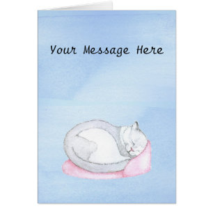 Sleeping Kitten Illustration