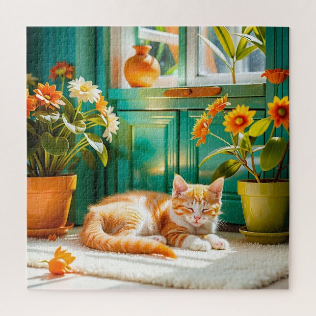 Sleeping kitten jigsaw puzzle (Vertical)