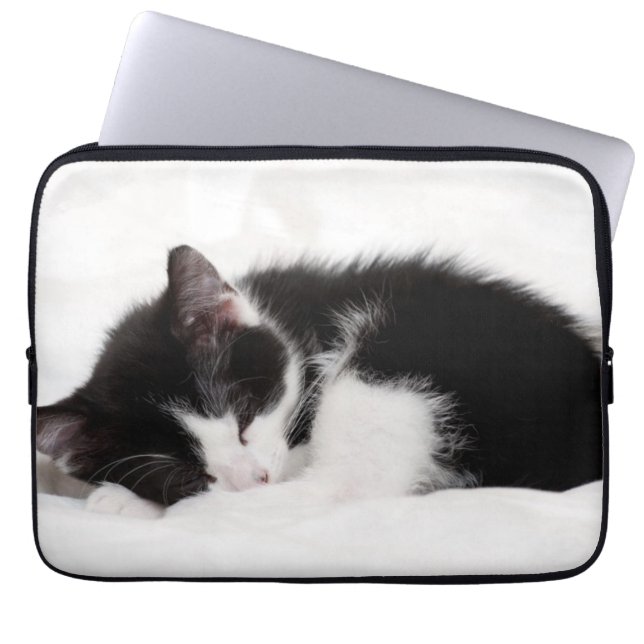 Sleeping Kitten Laptop Sleeve (Front)