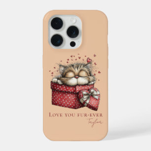 Sleeping Kitten Love You Fur-Ever Personalised iPhone 15 Pro Case