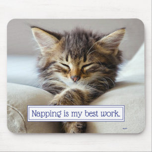 Sleeping Kitten Mouse Mat