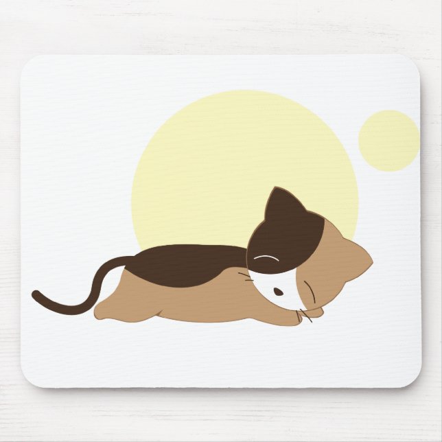 Sleeping Kitten Mouse Mat (Front)