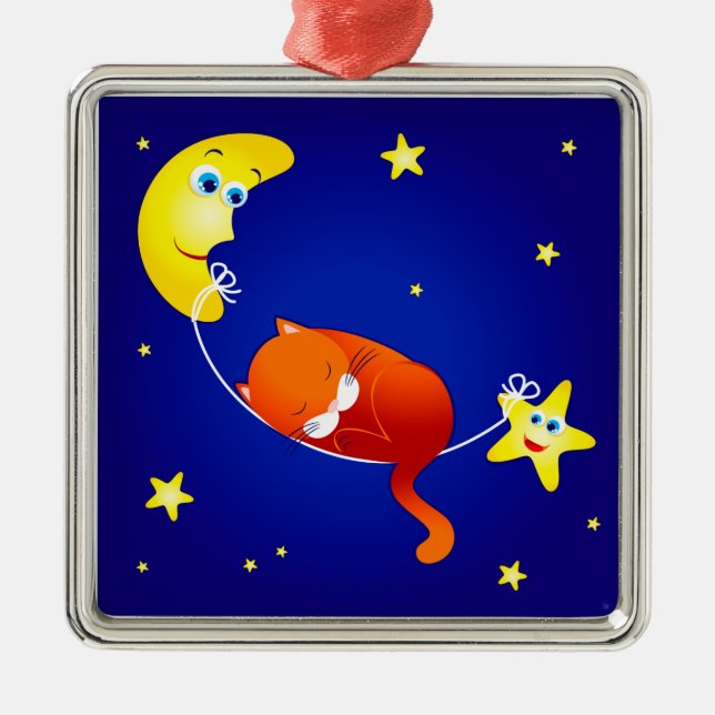 Sleeping kitten, ornament (Front)
