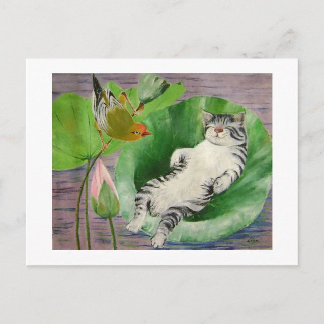 sleeping kitten postcard (Front)