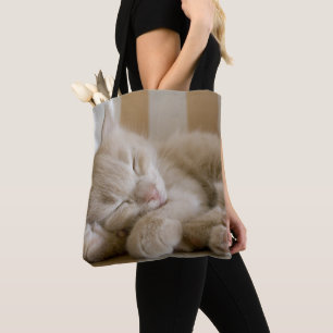 Sleeping Kitten Tote Bag