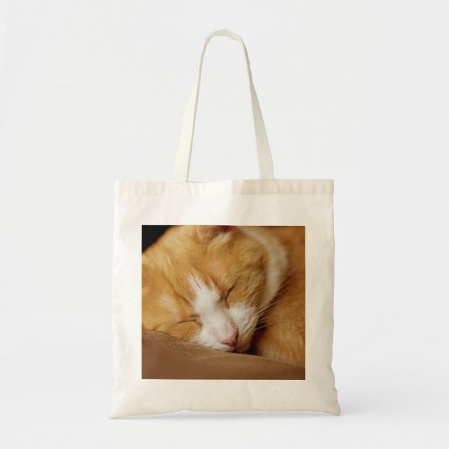 Sleeping Kitten Tote Bag (Front)