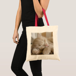 Sleeping Kitten Tote Bag