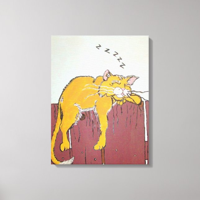 Sleeping Kitty on Canvas Print (Front)