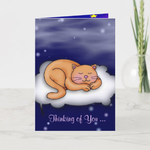 Sleeping Kitty - Thinking of You Card