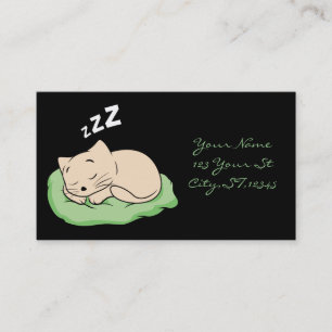 Sleeping Kitty Thunder_Cove Business Card