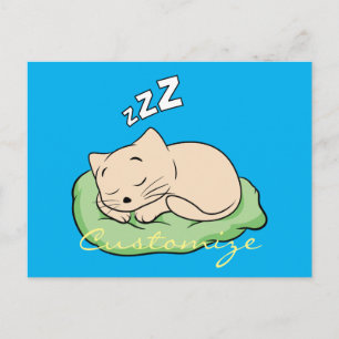 Sleeping Kitty Thunder_Cove Postcard
