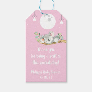 Sleeping Koala Baby Shower Favour Thank You Gift T Gift Tags
