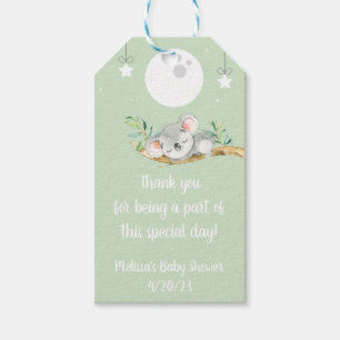 Sleeping Koala Baby Shower Favour Thank You Gift T Gift Tags