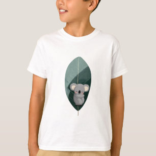 Sleeping Koala Eucalyptus Leaf Kids T-Shirt