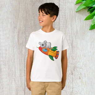 Sleeping Koala on Colourful Rocket T-Shirt