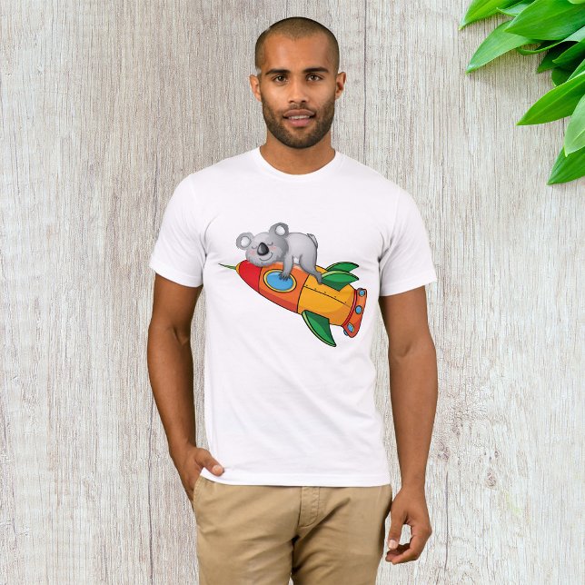 Sleeping Koala on Colourful Rocket  T-Shirt (Creator Uploaded)